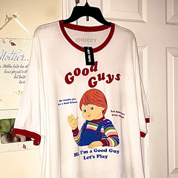 Hot Topic Other - Chucky ‘Good Guys’ Ringer Tee